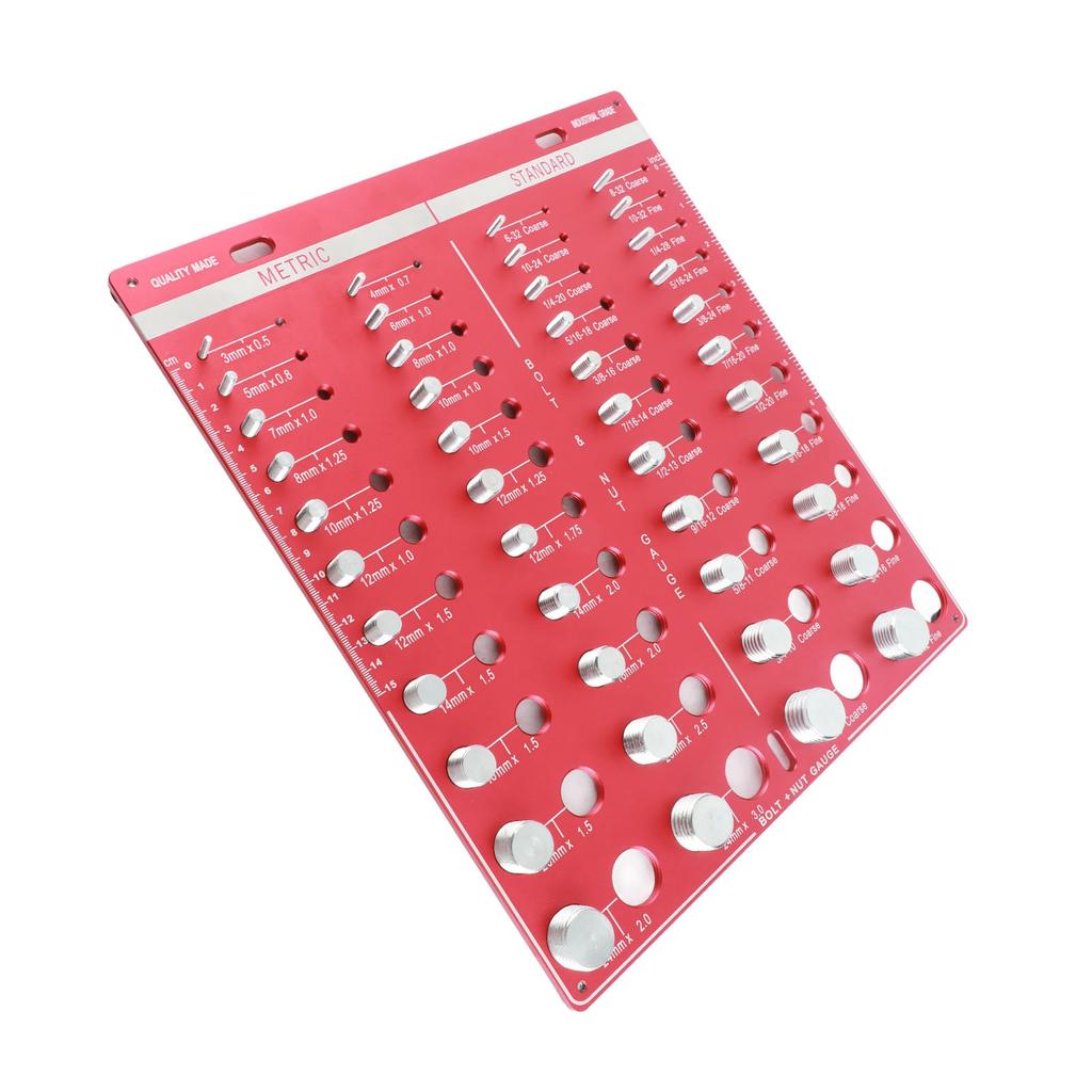 Mutter Schraube Gewindeprüfer Zoll Metrisch 44 Größen Lehre Identifikator Prüfer Standard Lineal