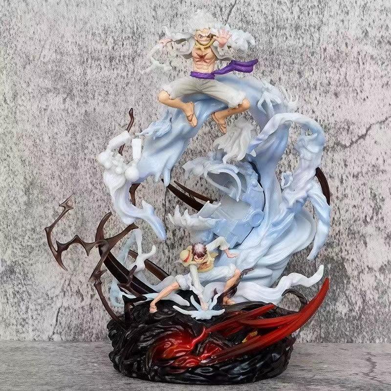 23cm Gk Nika Luffy One Piece Lz Sun God Anime Figure Fruit Awakening With Base Model Statue Ornament Collectibles Toys Gifts G5 Kid Friendly