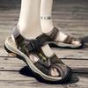 Summer Sandals Men New Leather Classic Roman Sandals Slipper Outdoor Sneaker Beach Rubber Flip Flops Men Water Trekking Sandals