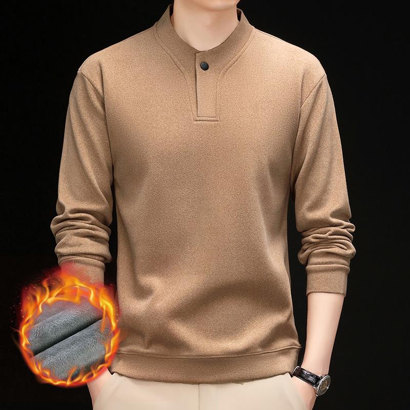 

Men s 2025 Winter Plush Thickened V-Neck Sweatshirt - Warm Base Layer Medium