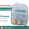 Transparent Anti-Static PVC Tool Bag - Dust-Free Cleanroom Crossbody/Shoulder Bag with Grid Storage