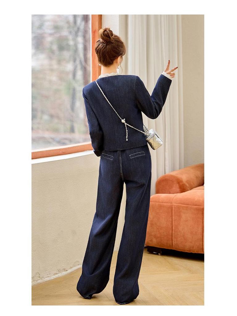 2025 Spring Fashion: Chic Cardigan and Wide-Leg Pants Set for a Youthful Look - AH2650