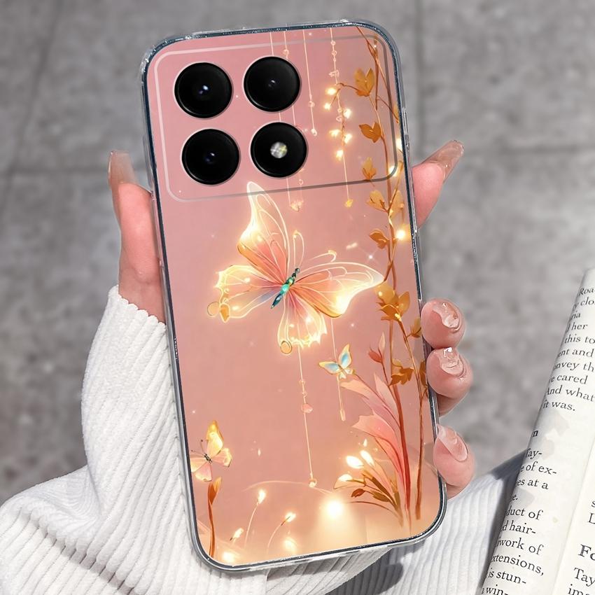 Case For Redmi K70e K60e K80 K70 K60 K50 K40 K30 K20 Pro K30i Cute Cartoon Piggy Pattern Phone Cover Transparent TPU Anti Fall Shell For Redmi Housing