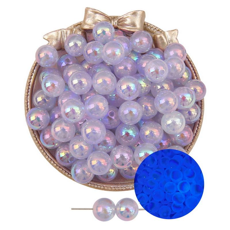 Night Glow Fantasy Ball Beads Fine Sparkling Acrylic for DIY Necklace Bracelet Earring