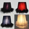 Nordic Style Feather Lampshade Bedside Desk Table Lamp Night Light Chic Feather Lamp Shade Dinner Party Home Decor