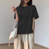 Damen T-Shirt Einfarbige Casual Baumwolle Kurzarm Täglich Sport Jogging Lockere T-Shirts Street T-Shirt Sommer