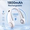 Portable Rechargeable Neck Fan Better Then Table or Hand Fans, Smart Mini Hand Free 5 High Speed Fan with Rotatable Head