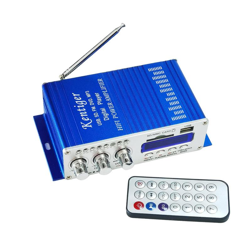 Kentiger HY-502 Мини Hi-Fi Стерео Аудио Усилитель Поддержка FM/MP3/SD/USB/DVD