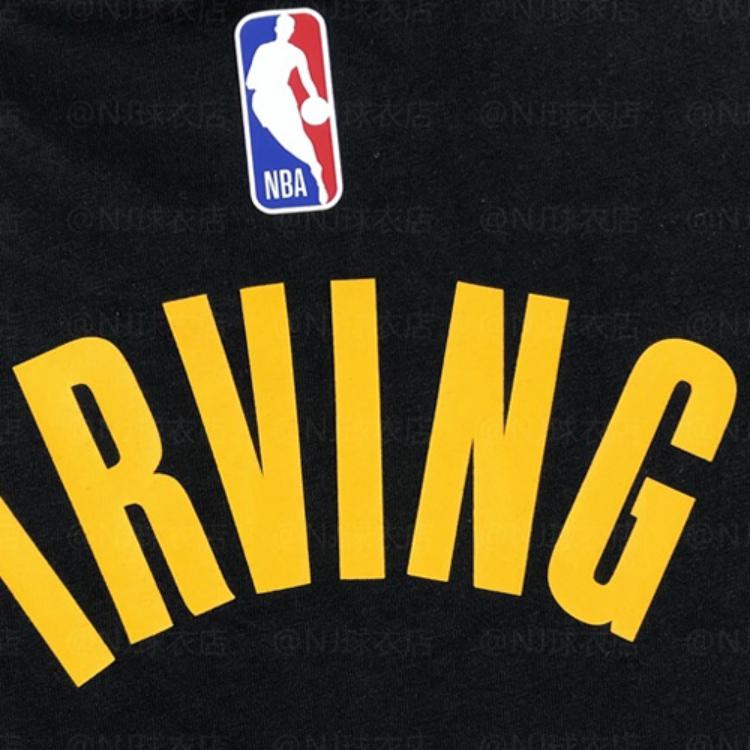 Nike Basketball Sports Short Sleeve T-shirt SW Fan Edition Nets Irving No. 11 Men Tops Black Ct9420-013