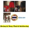 Shorts de Treino de Boxe Muay Thai Kickboxing Tigre Preto Vermelho Chinês Estampa Arte Marcial Lutador Unissex Homens Mulheres Criança Luta Fitness Esporte Academia Treino
