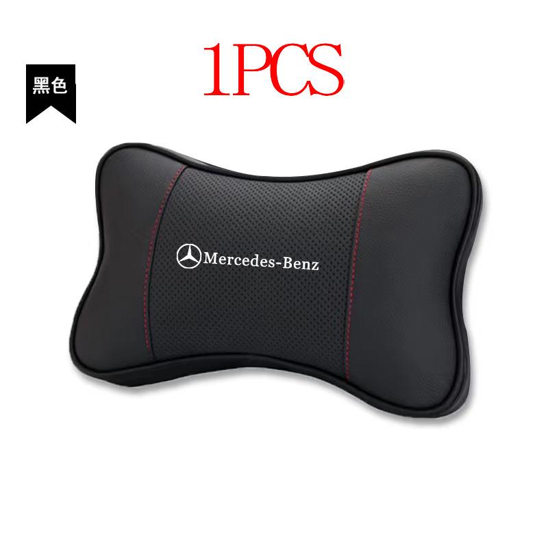 

GLC GLB 1Pcs Car Seat Headrest Auto Logo Neck Pillow For Mercedes Benz classe b w247 AMG GLE GLA R231 W167 W212 W205 car access