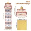 Surprise Money Birthday Card Gold-stamped Birthday Cash Holder Birthday Money Box  For Kids Teens