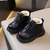 Children's Velvet-Lined British Style Short Boots with Side Zipper - Boys' and Girls' Autumn/Winter Fashion Martin Boots