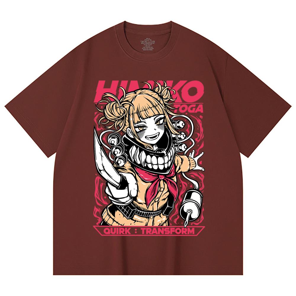 230 Gsm 100% Cotton My Hero Academia V12 Toga Print Unisex Heavy Cotton T Shirt
