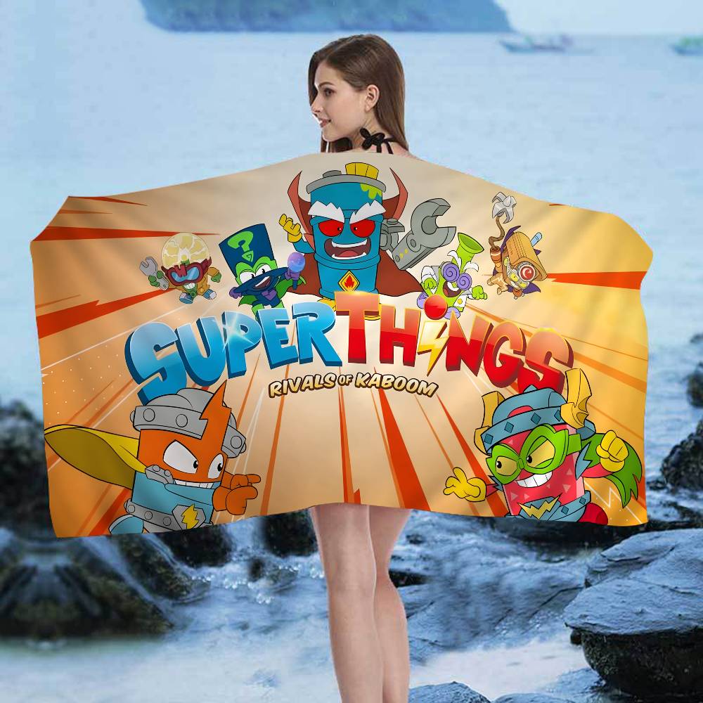 Cute Cartoon Super Zings Microfiber Blanket Quick Drying Beach Towels Oversized Printing Super Absorbent Pool Towel Blanket