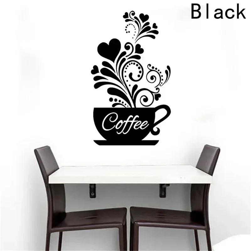 Wall Fashion Decoration DIY Wall Stickers Coffee Cup Decal Removable Kitchen Art Mural Decor Wall Sticker Accessories Tools