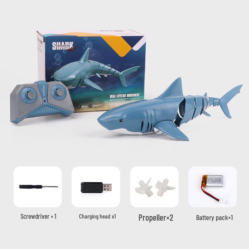 Children's 2.4G Remote Control Electric Shark Boat Toy - Swimming Wiggle Fish Model