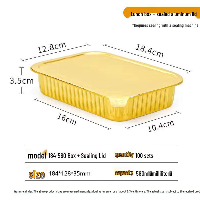 Sealable Aluminum Foil Takeout Containers