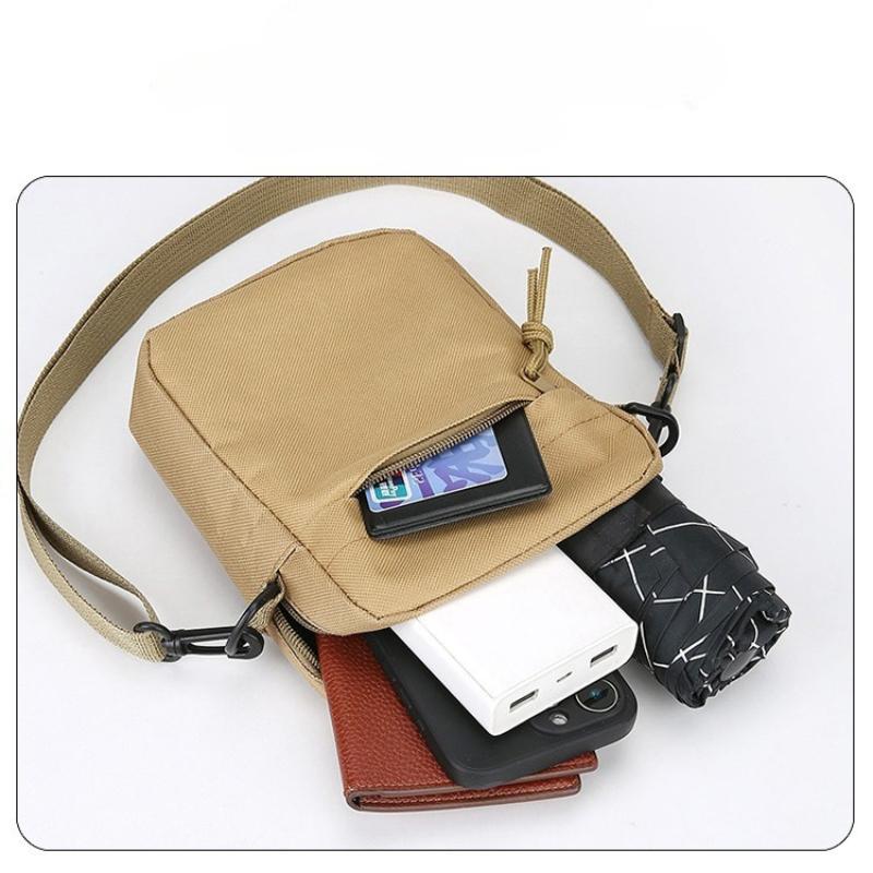 Mini Torebka na Ramię Damska/Męska Mała Kwadratowa Torebka Rekreacyjna Sportowa Wielofunkcyjna Torebka Crossbody Lekka Torebka na Drobiazgi/Telefon na Wyjście