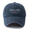 England Flag Baseball Cap For Adults, Polyester Adjustable Snapback, Breathable Casual Outdoor Hat