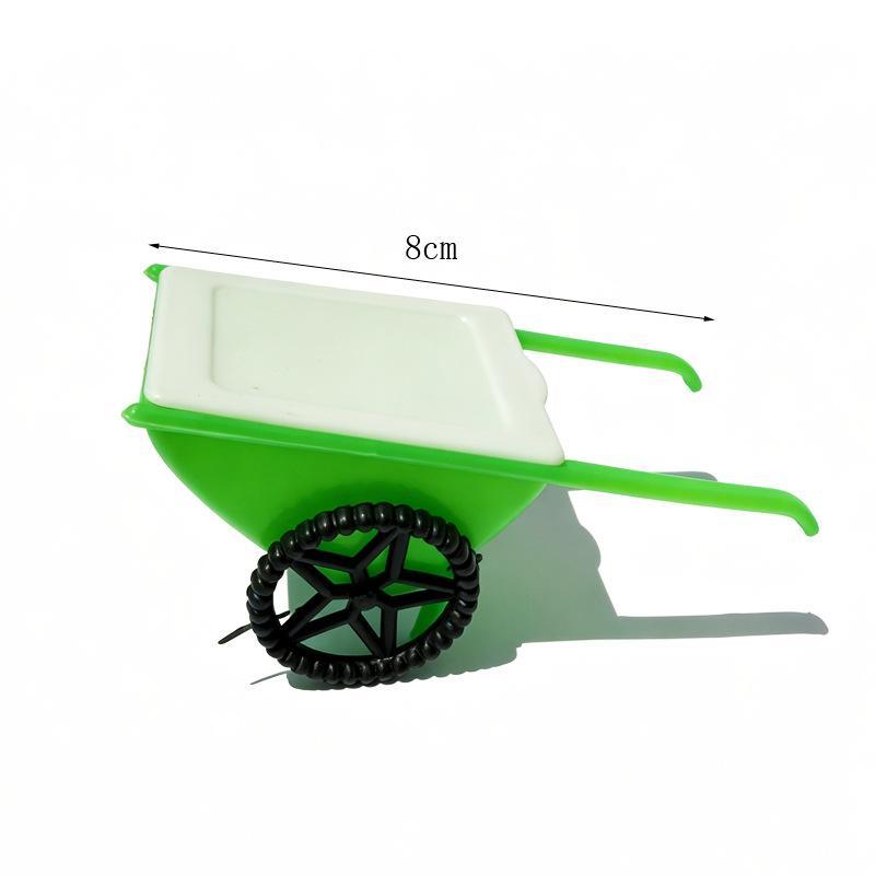 3Pcs 1/12 Dollhouse Accessories Miniature Gardening Cart Bucket Cart Model Doll House Home Decoration