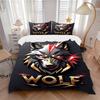 3pcs Wolf Headgear Duvet Cover Set, Cover For Bedroom Guest Room (1 Duvet Cover + 2 Pillowcase, Without Quilt),  Yy250922187
