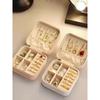 1PC Portable Imitation Leather Jewelry Storage Box with Zipper Closure - Desktop Storage Jewelry Box for Home or Out