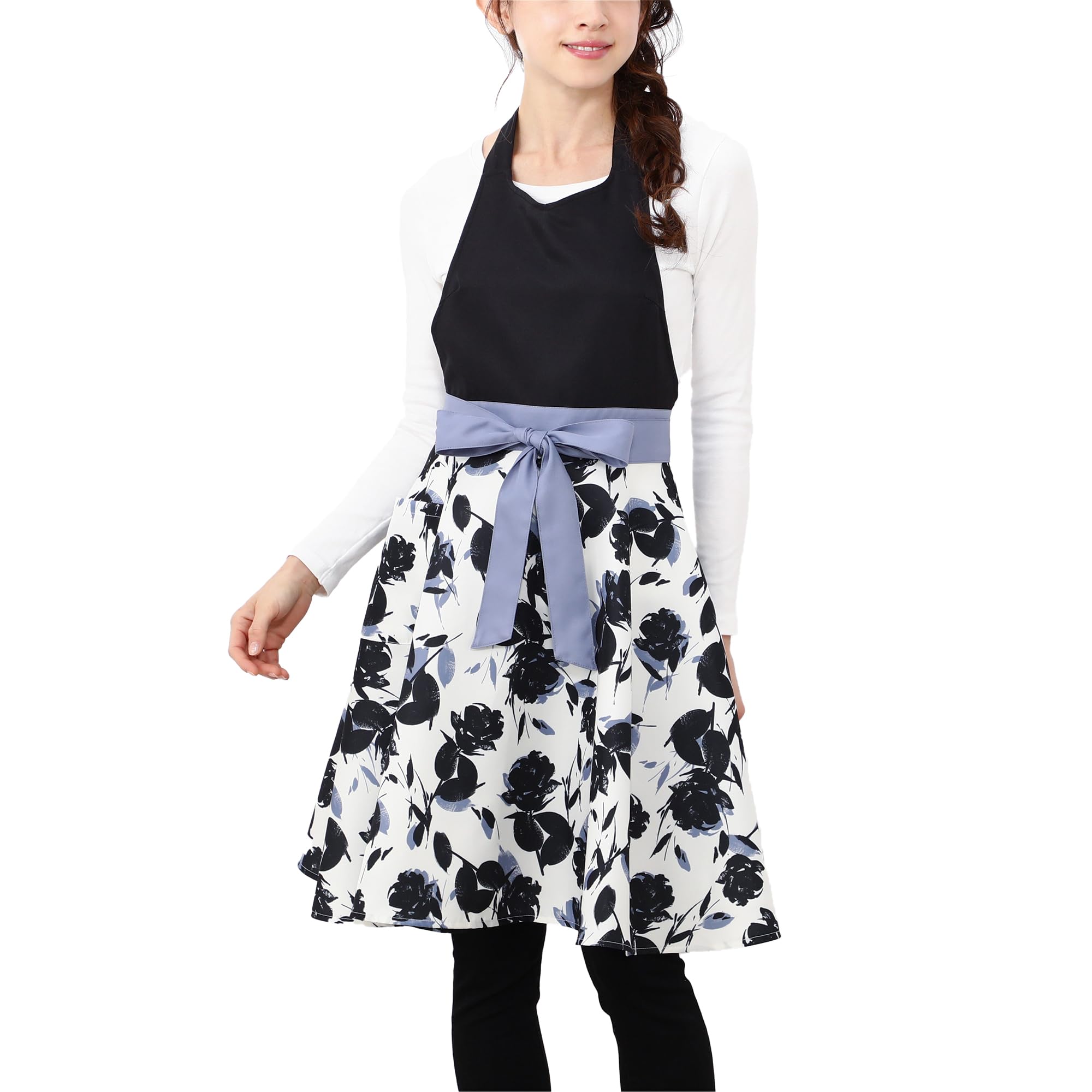 

[Francfranc] Francfranc Silhouette Full Apron, Blue