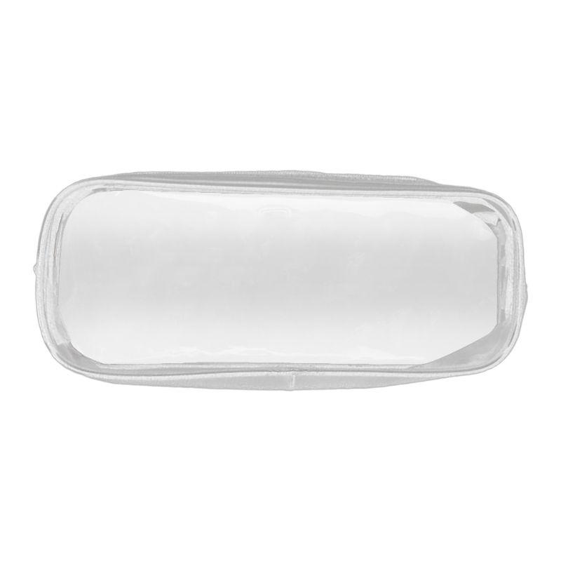 Elegantes Schwarz-Weißes Transparentes PVC-Mäppchen Ideal für Make-up- und Schreibwarenaufbewahrung