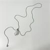 Tooxika Simple Luxury Baroque Faux Pearl Pendant Necklace Drawstring Snakebone Chain Long Sweater Chain
