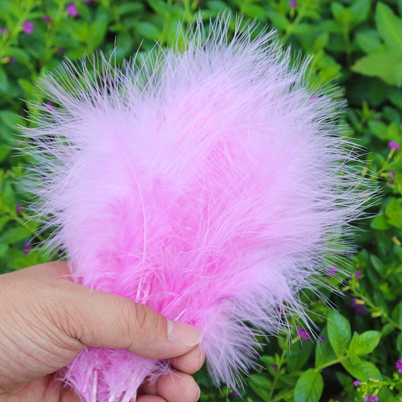 50Pcsdiy Color Feather Full Fleece Turkey Feather Clothing Antique Headdress Pet Toy Handicraft Decoration