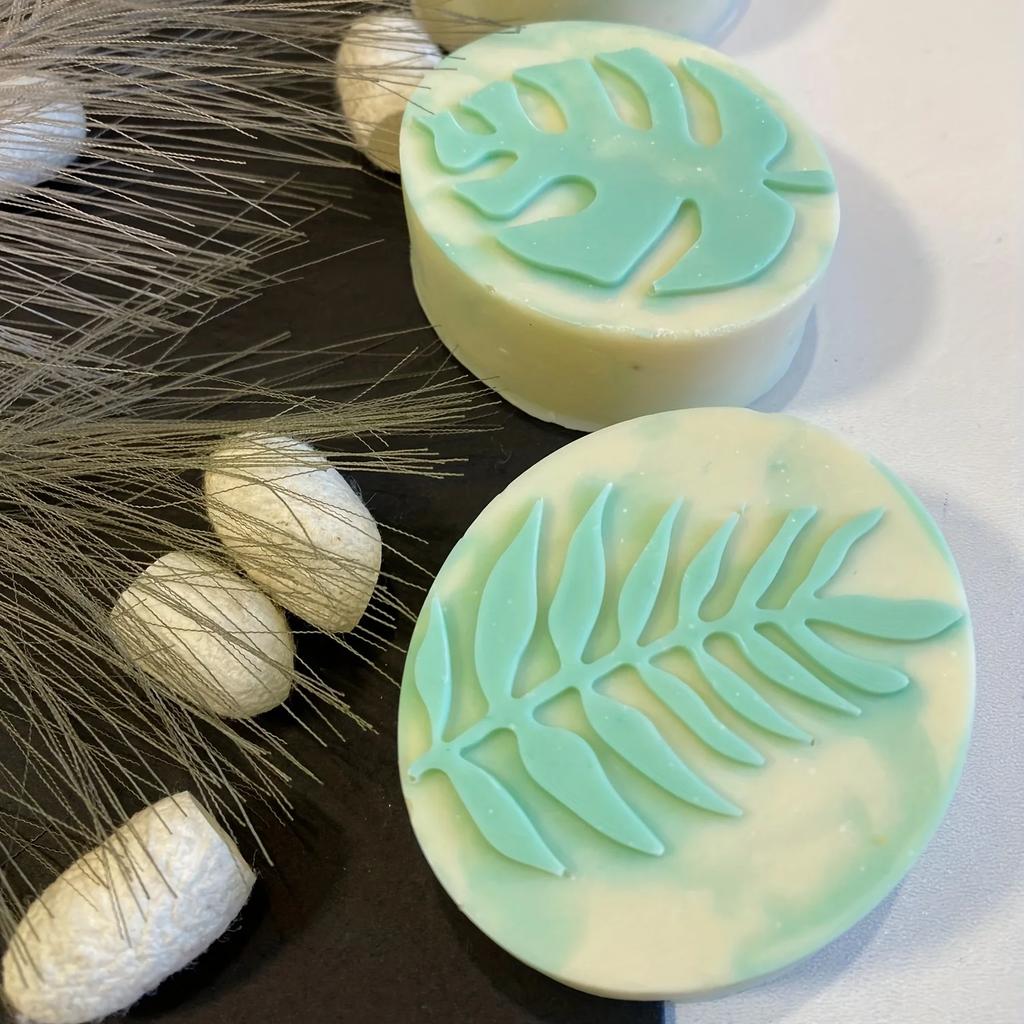 Round and Square Leaf Silicone Soap Mold Handmade Soap Making Supplies Diy Plaster Resin Candle Kit Cake Baking Tools