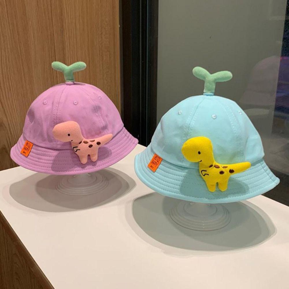 Casual Fisherman Hats Cartoon Dinosaur Sunshade Hat New Bucket Hat  Spring Summer