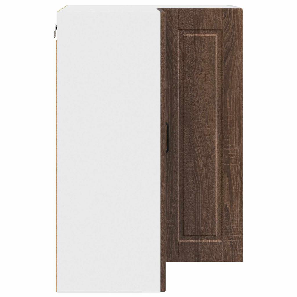 Porto Corner Wall Cabinet Brown Oak Effect 57 x 57 x 80 cm