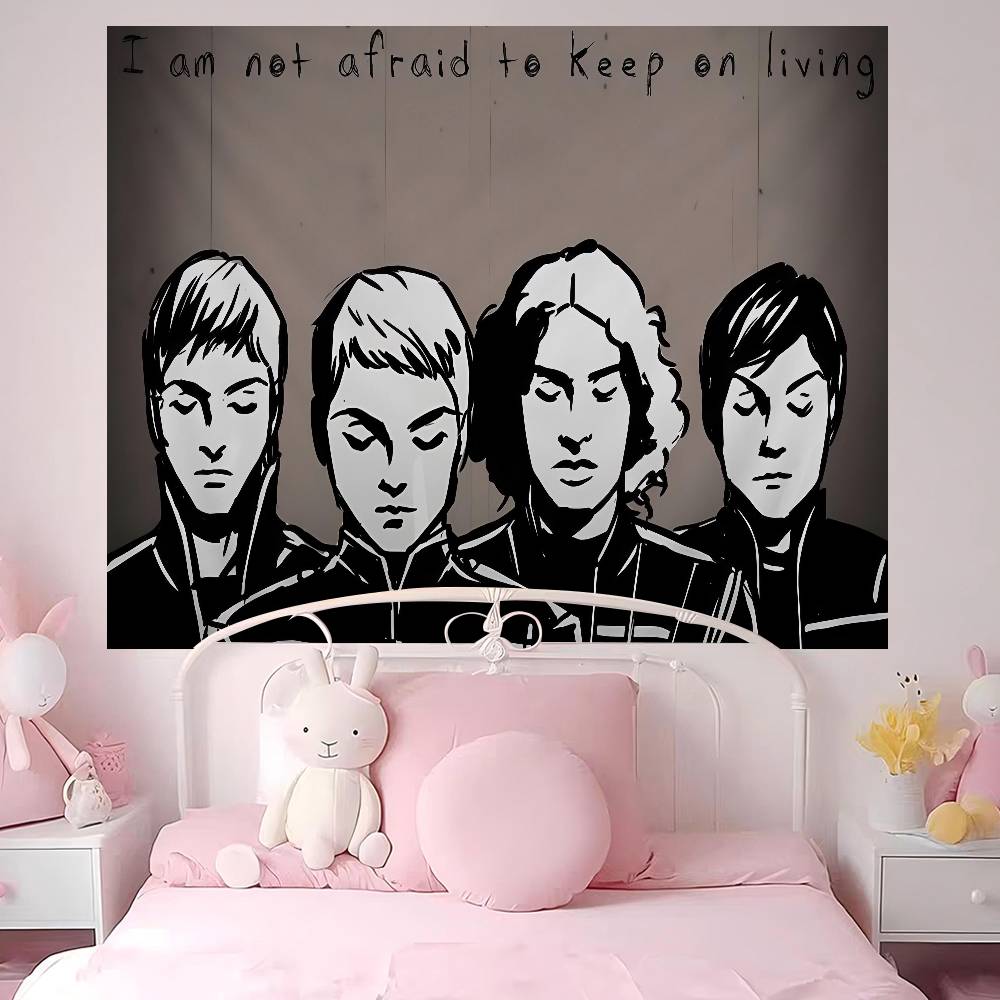 

Band MMy CChemical RRomance MCR Hanging Bohemian Tapestry Hanging Tarot Hippie Wall Rugs Dorm Home Decor 74x94cm(29x37in)