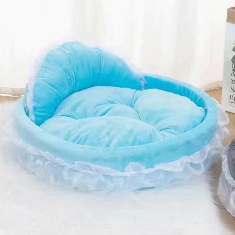 Hundebett Stilvolles Spitzen-Prinzessinnen-Nest für Welpen Kätzchen Band Schleife
