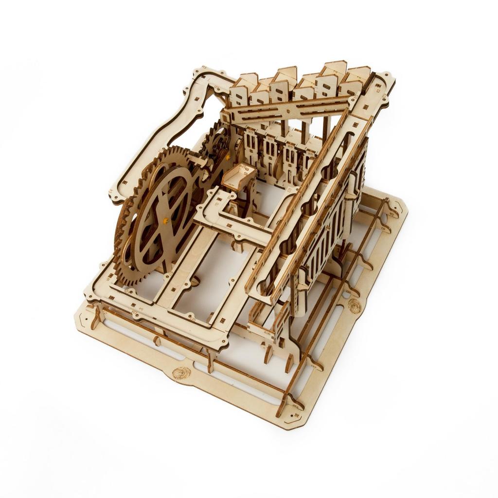 Tsukurun Bewegliche 3D-Holzpuzzle-Untersetzer-Serie mit japanischer Anleitung desu® (Marmor-Trupp)