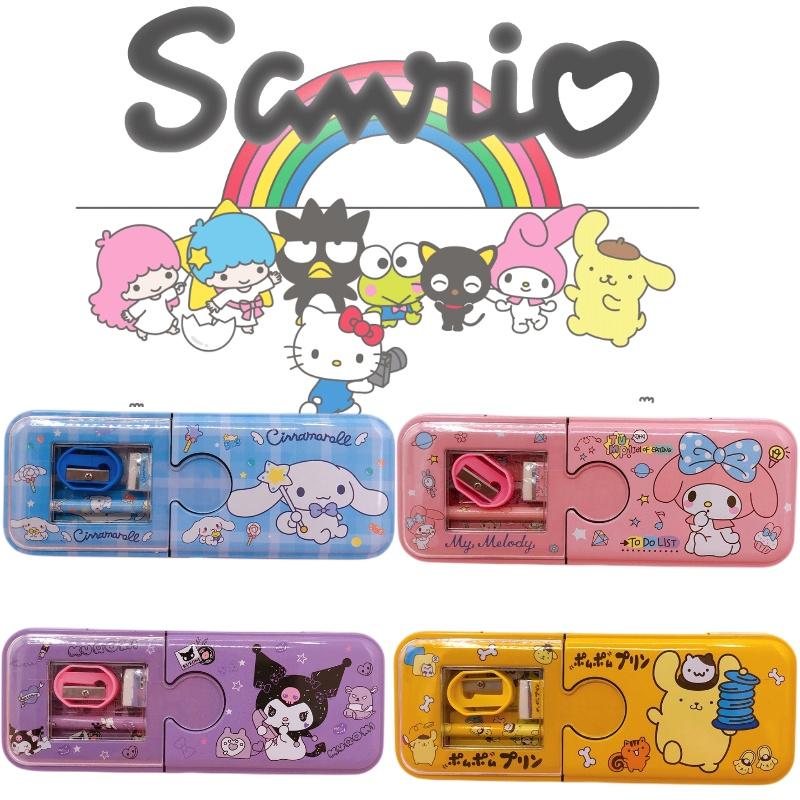 Creative Pencil Case Kit For Elementary Students Cartoon Iron Box With Complete Stationery Set