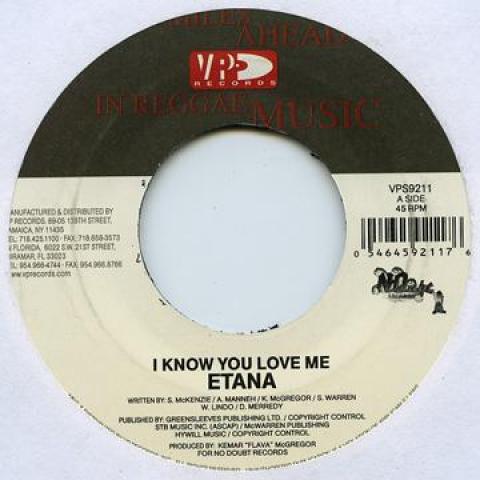 

7inch Record ETANA - I Know You Love Me VPS9211 VP 2010 US Reggae, Ska & Dub