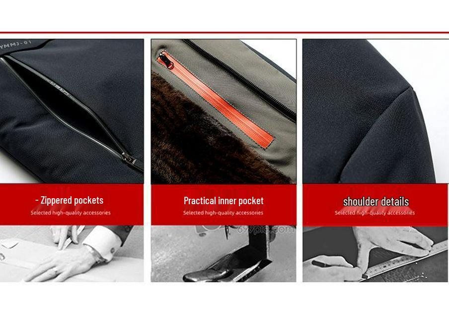 Men's Middle-Aged & Elderly Winter Coat with Thick Velvet Lining - Warm Grandpa Parka