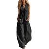 Women's Spring/Summer Sleeveless Jumpsuit - Casual Linen Cotton, European & American Style