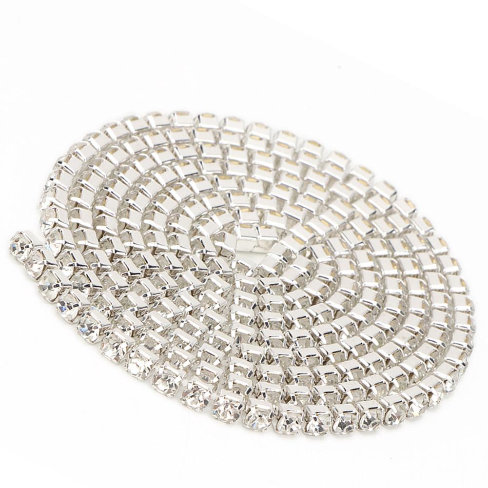   Resin     Rhinestones Chain Trim Ribbon Roll Sewing Craft Decoration (#01)