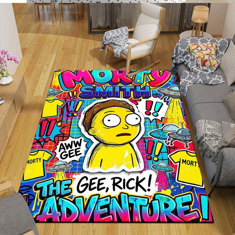 Morty Home Sofa Decoration for Living Room & Bedroom, Non‑Slip Play Flannel Floor Mat for Game Room