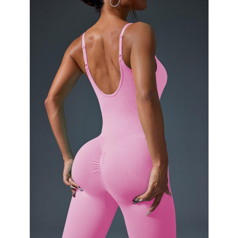 Summer Autumn Gym Jumpsuit Women's Fitness Suit Elasticity Sling Sports Overalls for Woman Tracksuit Yoga Clothing Long Pant Workout Sportswear