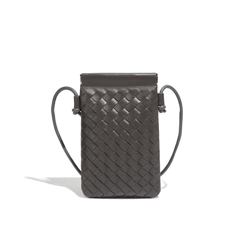 Borsa a Spalla Retro per Cellulare Intrecciata a Mano Moda Stile Casual Pochette da Donna