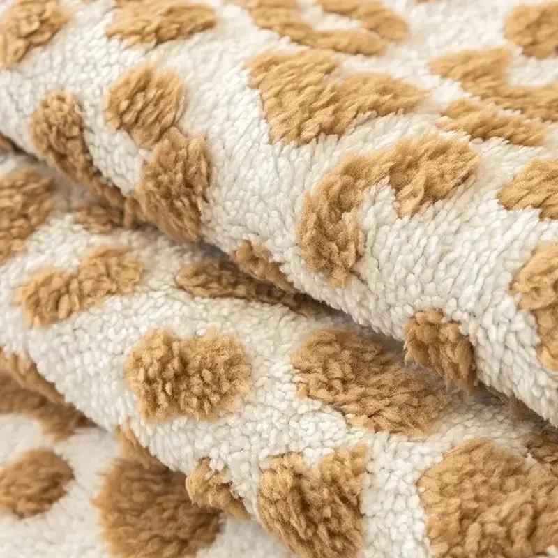 Plush Leopard Print Sofa Cushion Winter Thick Anti Slip Sofa Towel Pillowcase High End L-shaped Sofa Full Coverage Dust Covers
