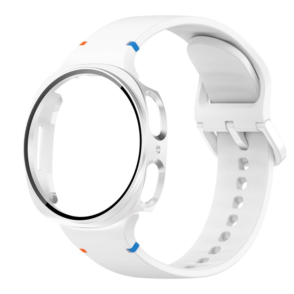 Silikonarmband für Samsung Galaxy Watch 8 40 44mm Armband Mit Hülle Displayschutz Bumper-Abdeckung für Smart Strap Handgelenkzubehör