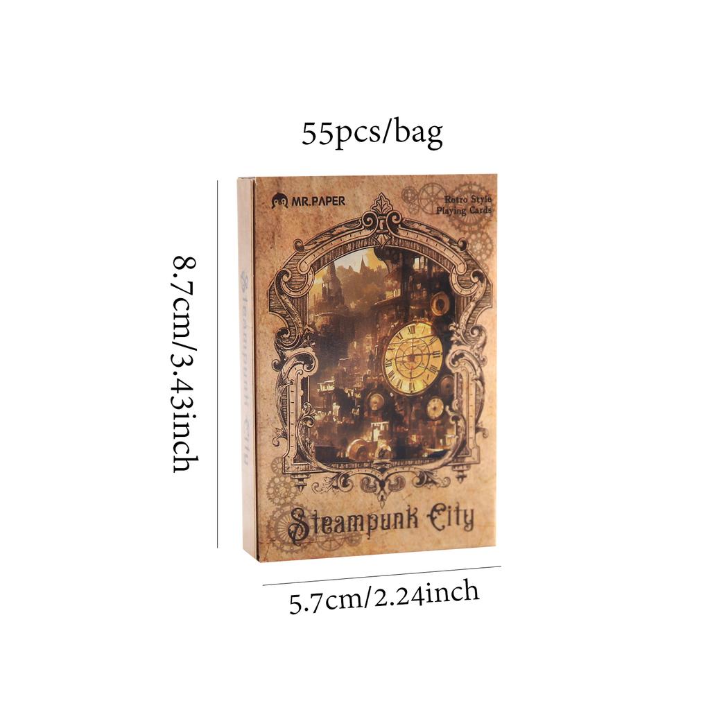 55 Stuks/doos Speelkaart Personages Landschap Punk Thema Serie Kaarten Voor Multiplayer Spel Ontspanning Entertainment Decoratie