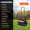 Lawn Roller, 13 Gallon Sand/Water Filled Yard Roller, Steel Sod Roller with Easy-turn Plug and U-Shaped Ergonomic Handle for Convenient Push and Pull,
