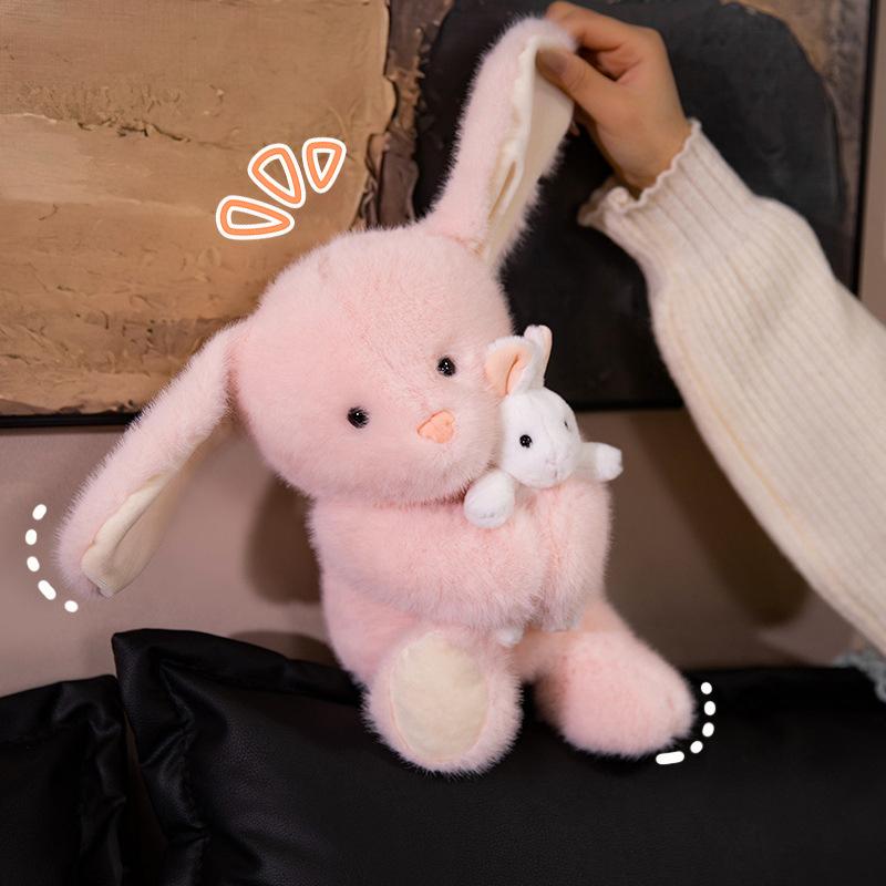 New Mother and Child Animal Series Fox Rabbit Tiger Plush Toy Zoo Event Gift Children's Gift